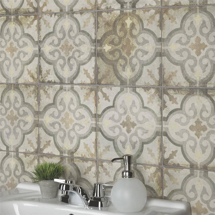 Merola Tile D'Anticatto Decor Palazzo 8-3/4" x 8-3/4" Porcelain Floor and Wall Tile