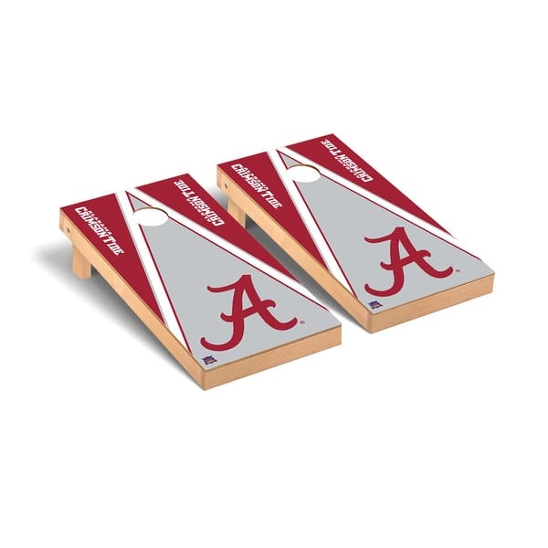 slide 2 of 5, Alabama Crimson Tide Cornhole Board Set - Triangle Version