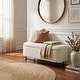 preview thumbnail 17 of 44, HomePop Ellipse Modern Storage Bench with Metal Legs
