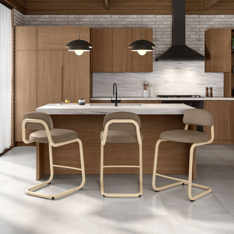 Amisco Flynn 26 in. Counter Stool with Metal Base