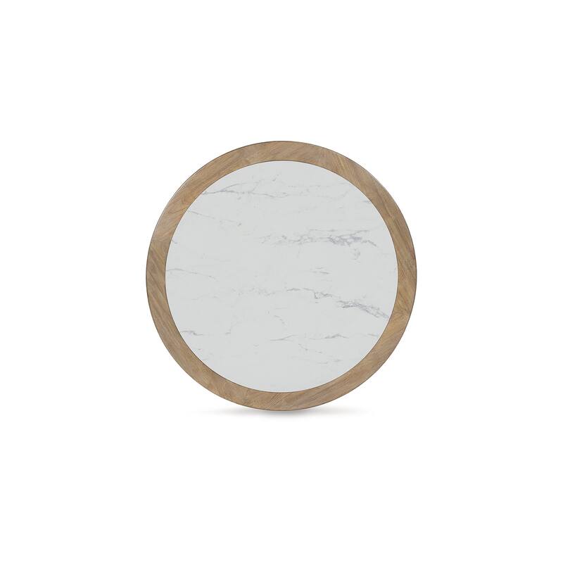 Signature Design by Ashley Camdill Light Brown/White Coffee Table - 42" W x 42" D x 17.5" H
