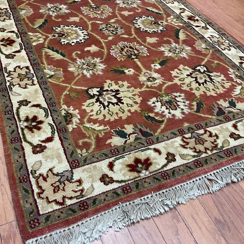 HERAT ORIENTAL Handmade Mahal Wool Rug - 4'2" x 6'2"