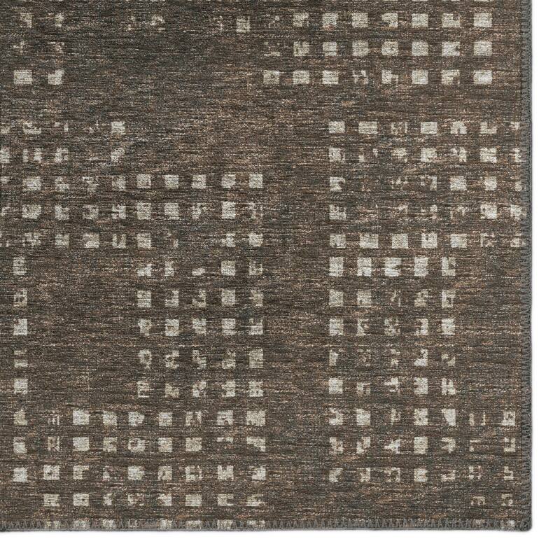 Indoor/ Outdoor Eleanor Modern Houndstooth Washable Rug