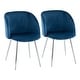 preview thumbnail 84 of 131, Silver Orchid Harding Upholstered Dining Chairs (Set of 2) - N/A Blue/Chrome