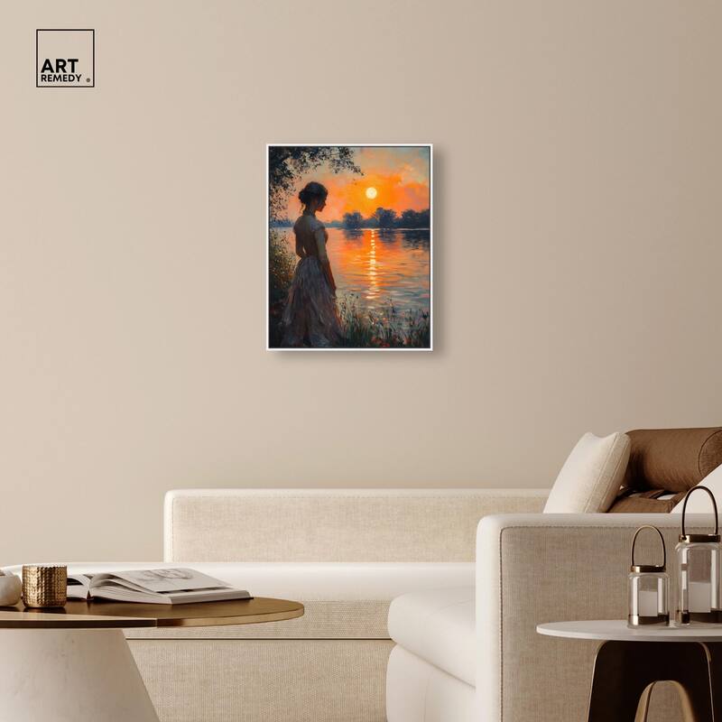 Sunset Pond Canvas by Art Remedy