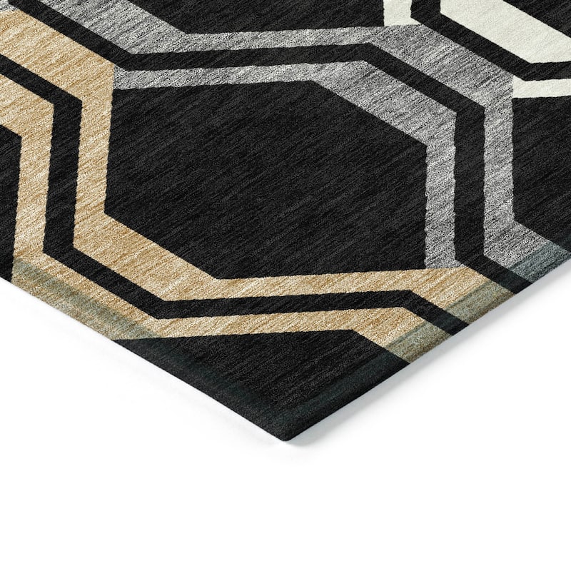 Machine Washable Indoor/ Outdoor Contemporary Dimensions Chantille Rug