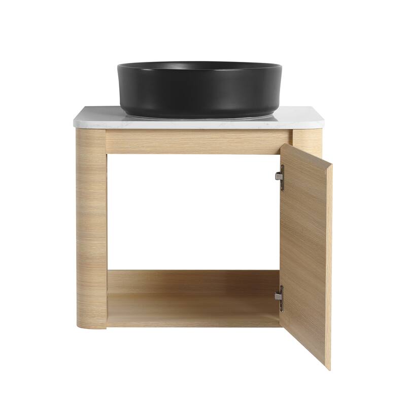Bathroom Vanity With Sink In 24/30 Inch, Floating Bathroom Vanity With Soft Close Door