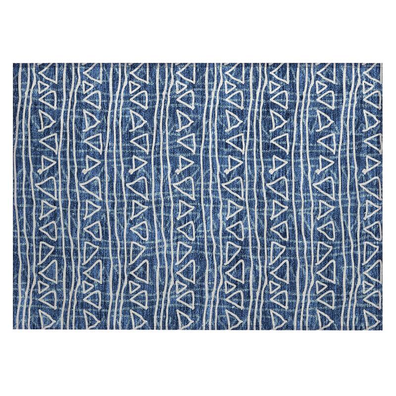 Machine Washable Indoor/ Outdoor Chantille Boho Morrocan Rug