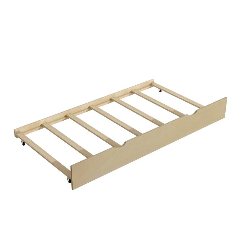 Roomfitters Twin Daybed with Pull-Out Trundle, Storage Shelves and Built-in USB Charging Ports