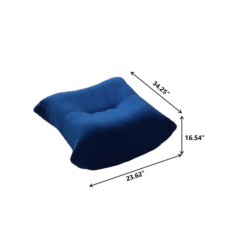 Teddy Fabric Soft Single Sofa with Ottoman