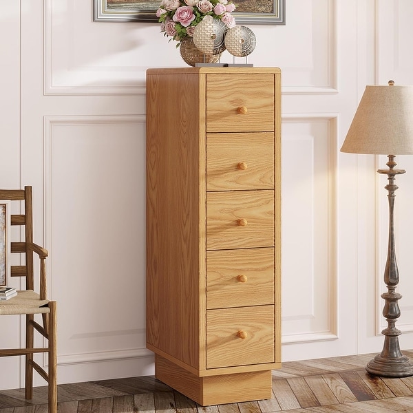 Wood 5 Drawer Dresser for Bedroom Tall Skinny Chest of Drawers On Sale Bed Bath Beyond 40333779