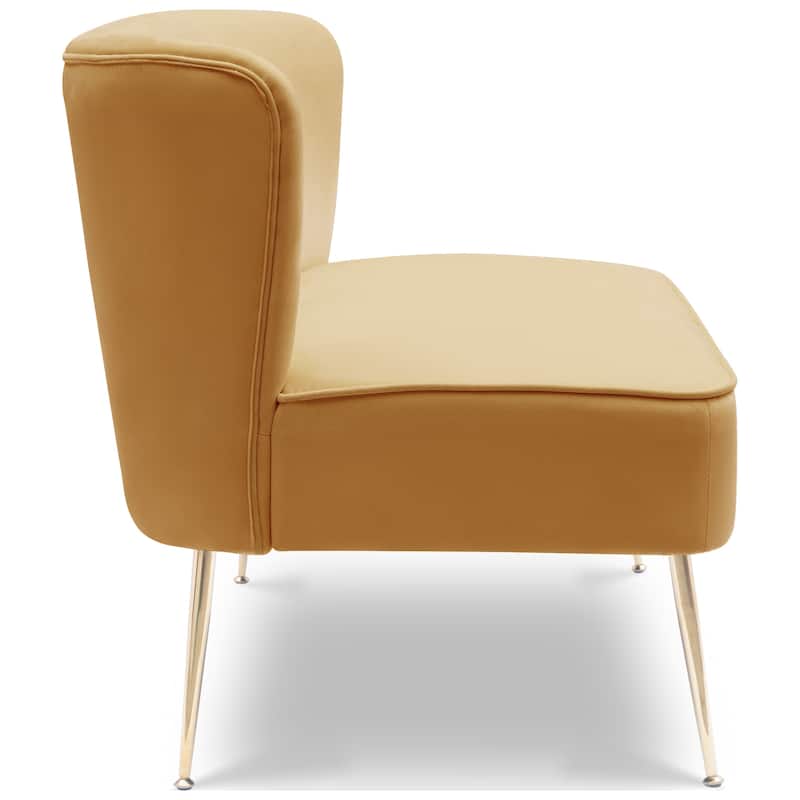 Farrah Upholstered Velvet Polyester Living Room Set With 25 inch Accent Chairs (3-Piece)