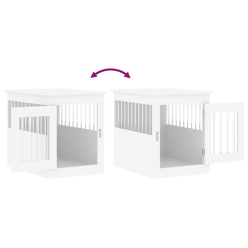 vidaXL Dog Crate with Door Doghouse Puppy Kennel Peg Cage Engineered Wood