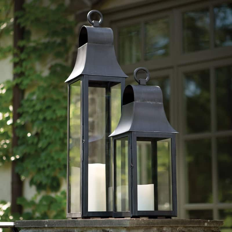 Geneva 33 inch Outdoor Lantern Washed Black