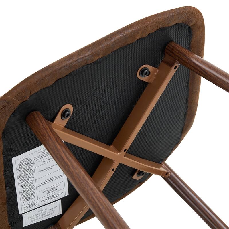 Dining Chairs,Suede Backrest and Metal Legs Combined Chairs,4 PCS