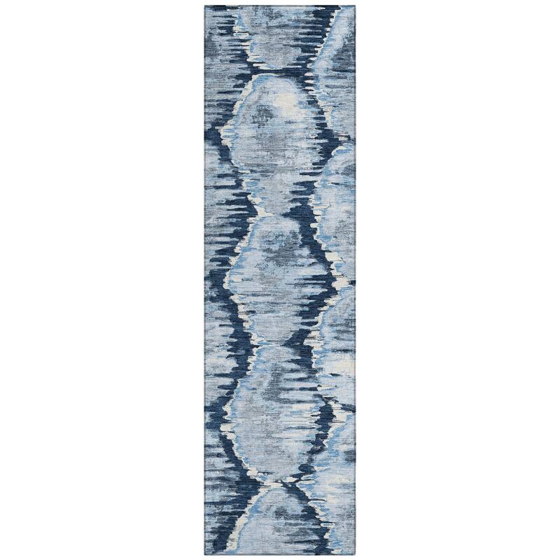 Machine Washable Indoor/ Outdoor Chantille Contemporary Abstract Rug