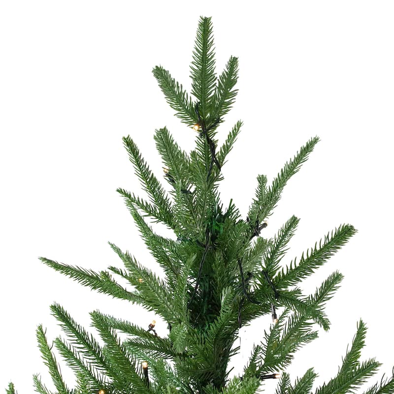 6.5' Pre-Lit Full Silverthorne Fir Artificial Christmas Tree - Warm White LED Lights