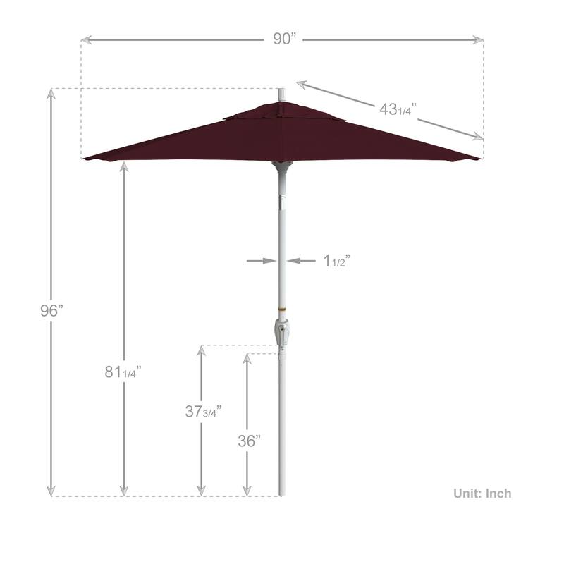 Pompano 7.5-foot Crank Lift Round Patio Umbrella by Havenside Home