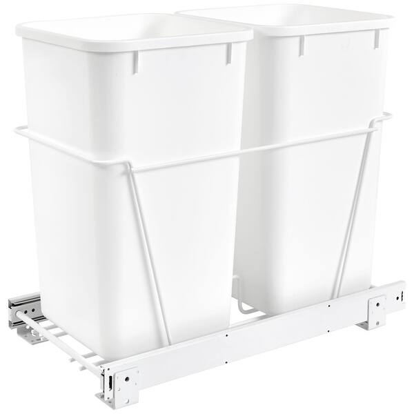 Rev-A-Shelf RV Series Bottom Mount Double Bin Trash Can with ...