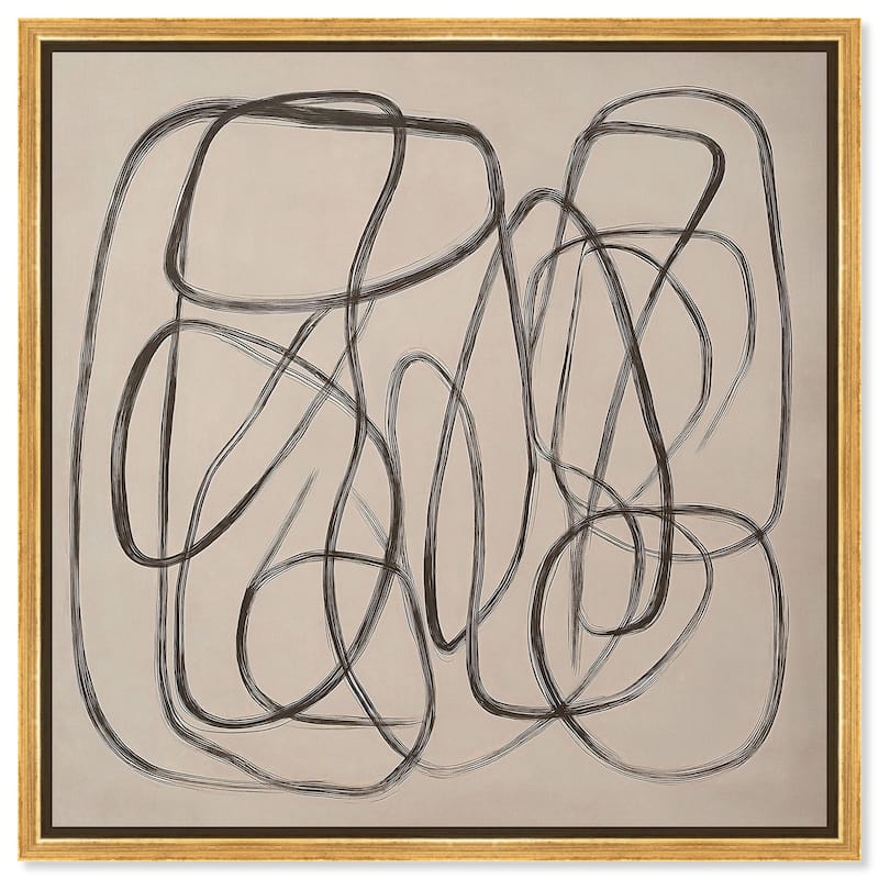 Unbroken Line I Canvas by Art Remedy - 12" x 12" - Gold
