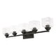 preview thumbnail 3 of 9, Livex Lighting 5-light Black Vanity Sconce, 10385-04 - 42" W X 9.5" H X 6.75" EXT