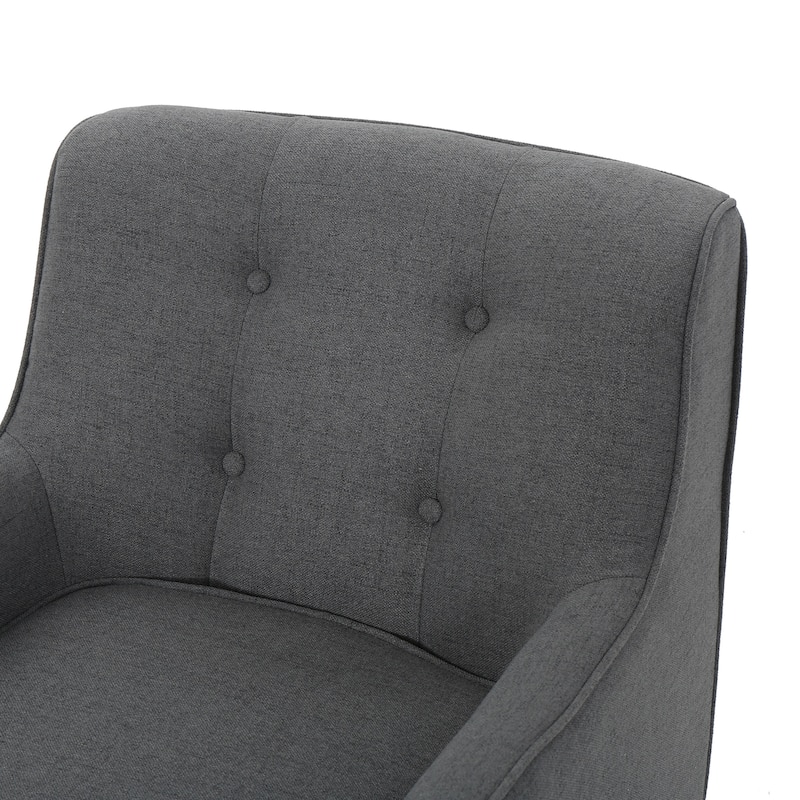 Charcoal 25" Button Tufted Arm Chair