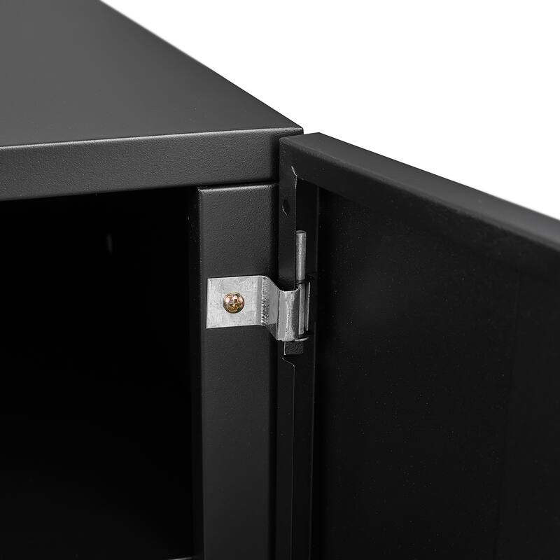 Mobile Copier Cabinet 2-door Steel Rolling Printer Stand With Storage Metal File Cabinet With 360 Degree Rotation Wheels