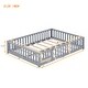 preview thumbnail 13 of 106, Twin/Full/Queen Size Floor Bed with Door, Wood Montessori Bed for Kids