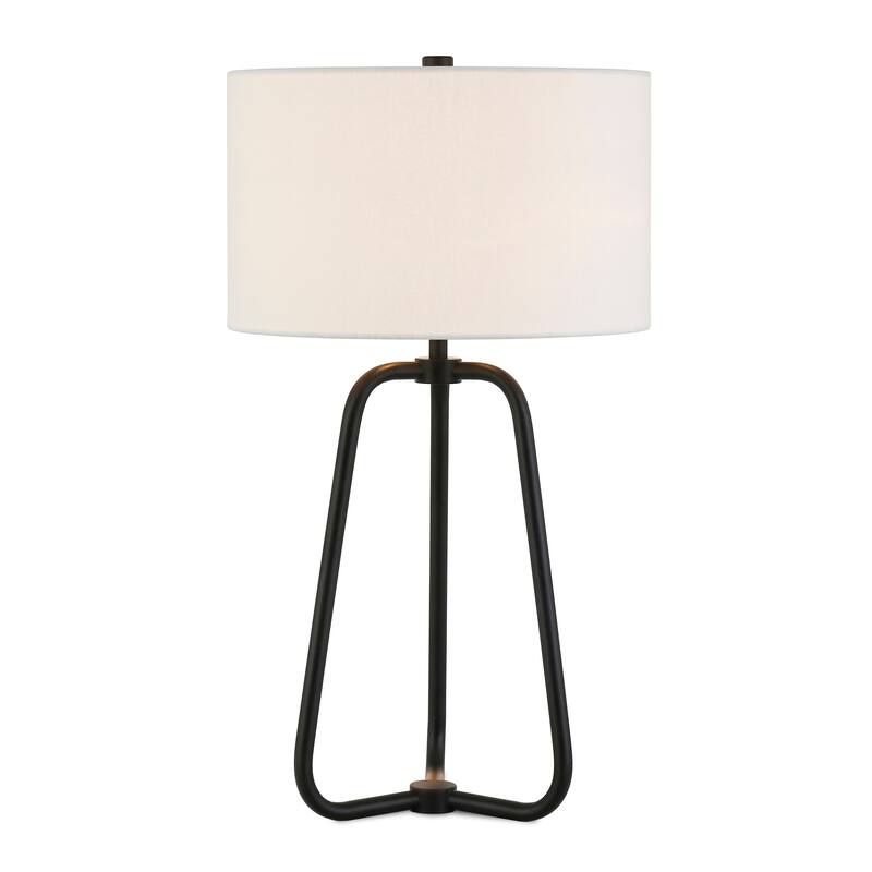 Bryan Table Lamp in Blackened Bronze Finish with Linen Shade