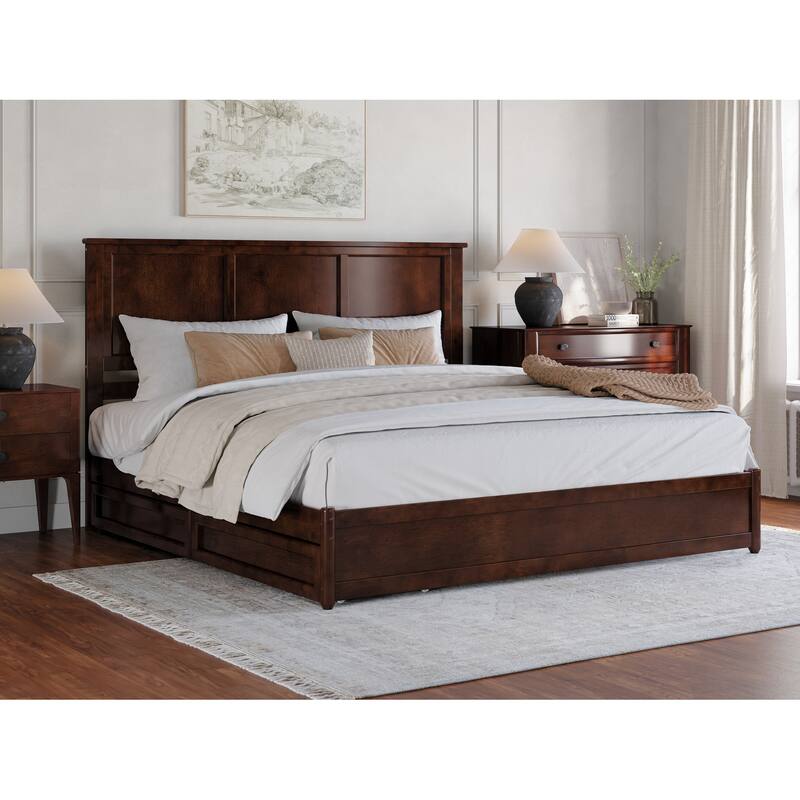 Felicity Platform Bed with Panel Footboard and Storage Drawers