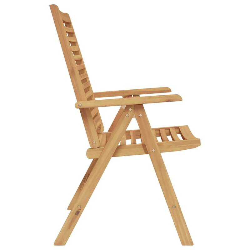 vidaXL Garden Chairs Foldable 4 pcs Solid Teak Wood - 52 x 64.5 x 108 cm