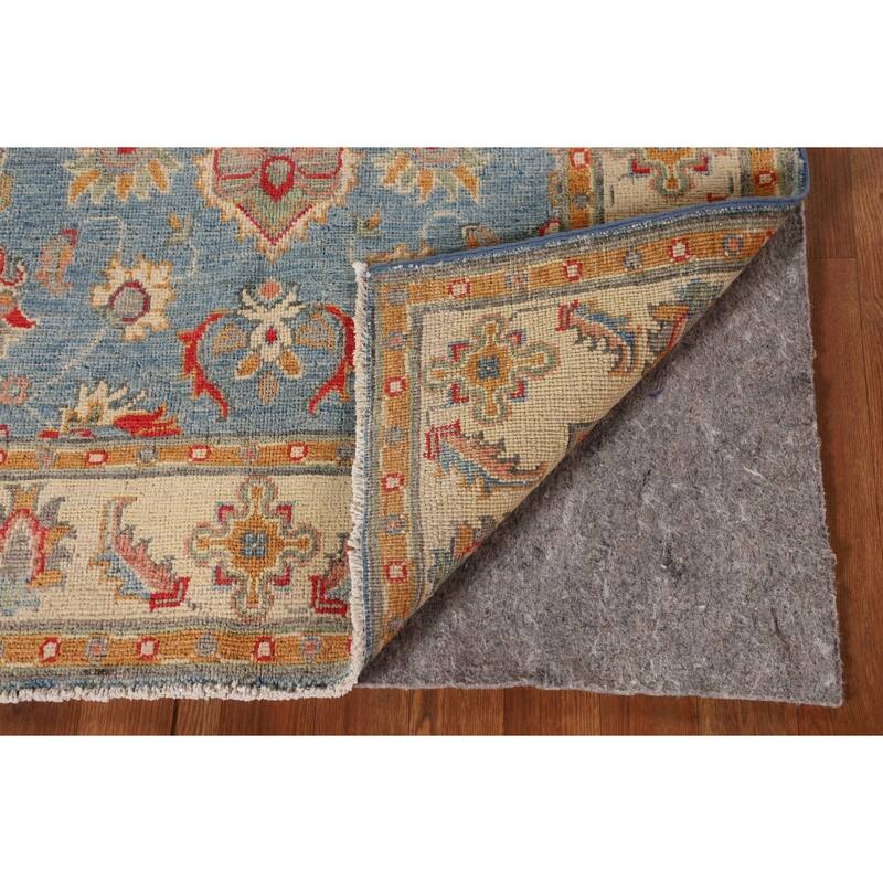 Traditional Blue Kazak Accent Rug Hand-Knotted Wool Carpet - 3'4"x 5'2"