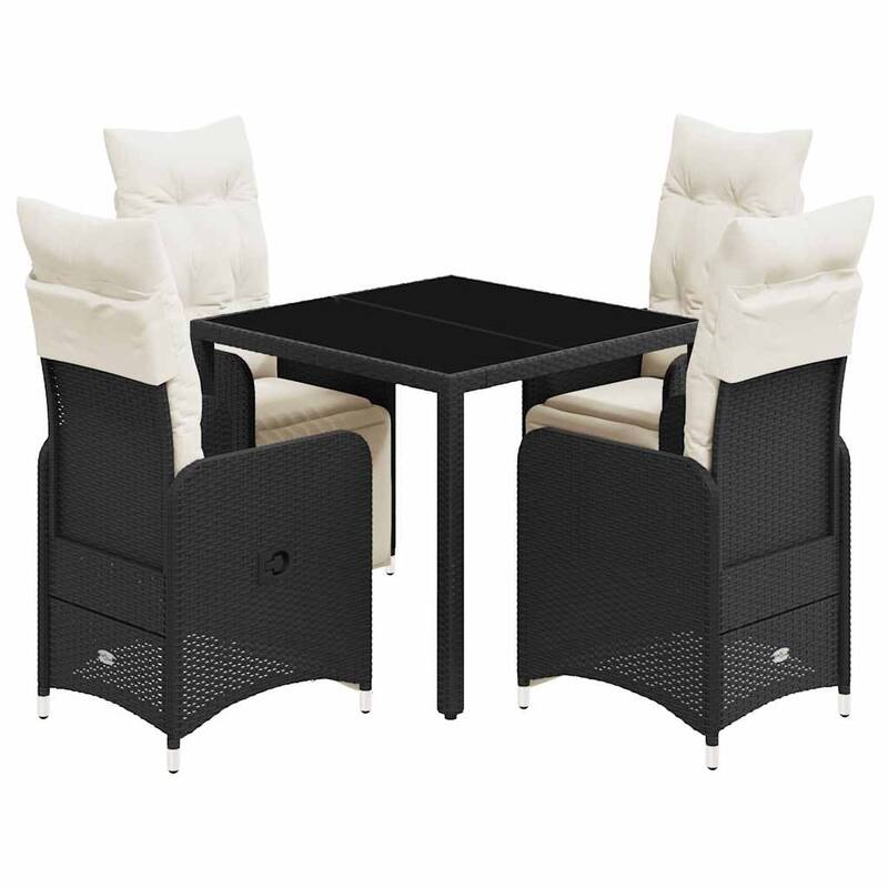 vidaXL Bistro Set Black - 21.5 x 23.0 x 36.2
