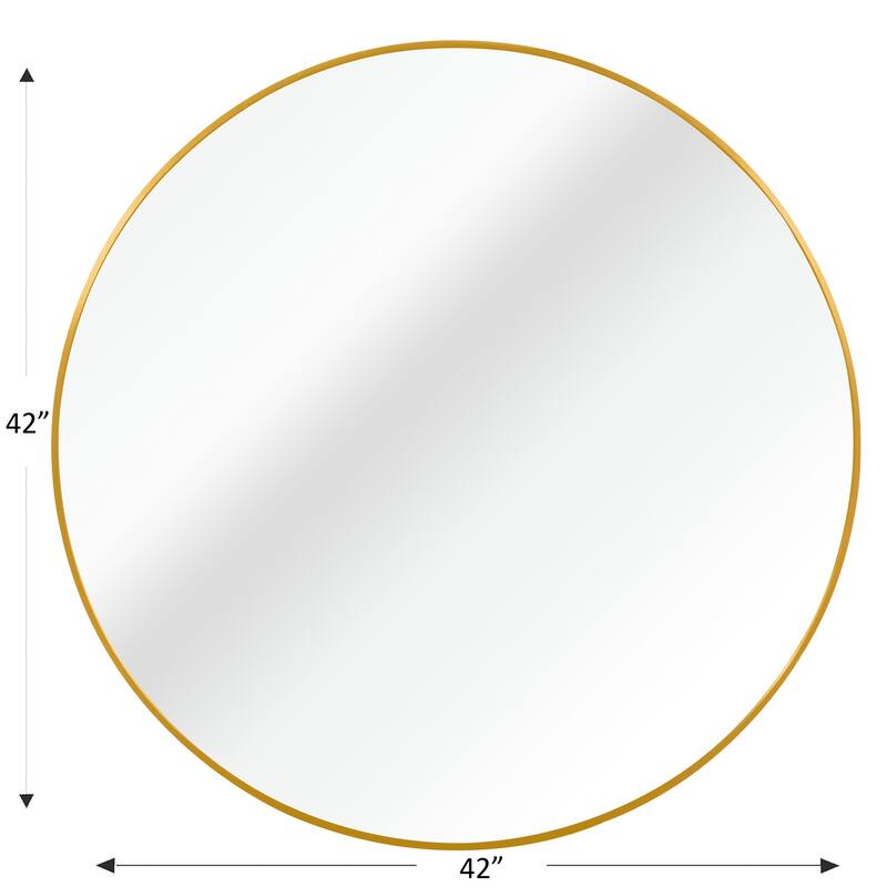 Round Wall Mirror Circle Bathroom Mirror Metal Frame for Bathroom Entryway Bedroom Living Room Wall Mounted Modern Rustic Decor