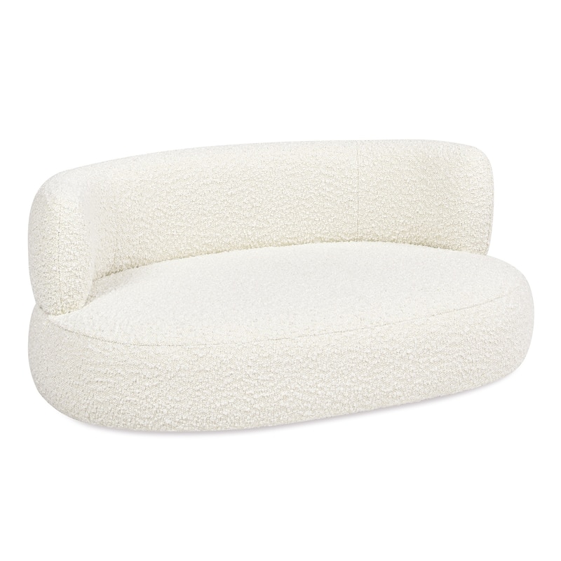 Shep 36" Curved Boucle Upholstered Dog Sofa Bed