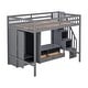preview thumbnail 8 of 18, Multi-Functional Full Size Loft Bed Frame with Wardrobe, Low Storage Table and Storage Staircase, Health & Safe