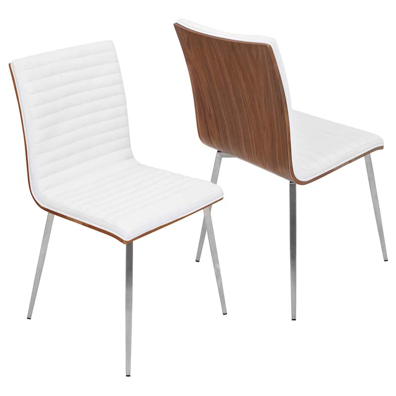 Mason Stainless Steel Wood Swivel Chair (Set of 2)