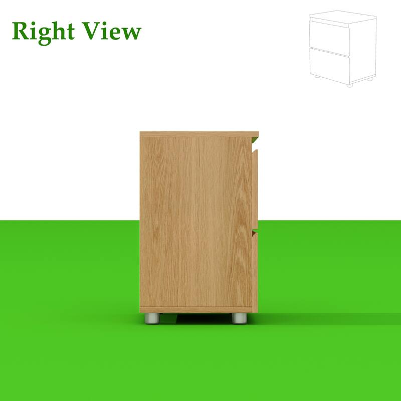 18.9'' Tall 15.7"W 2 - Drawer Nightstand Chest End Table
