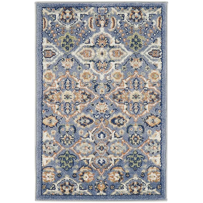 Nourison Allur Contemporary Boho Floral Medallion Area Rug - 2' x 3' - Light/Blue