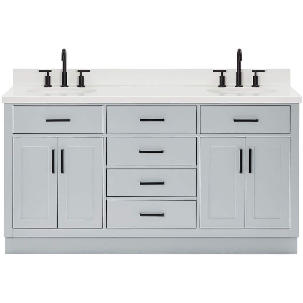 Ariel T067DWQOVO Hepburn 67" Free Standing Double Oval Basin Vanity