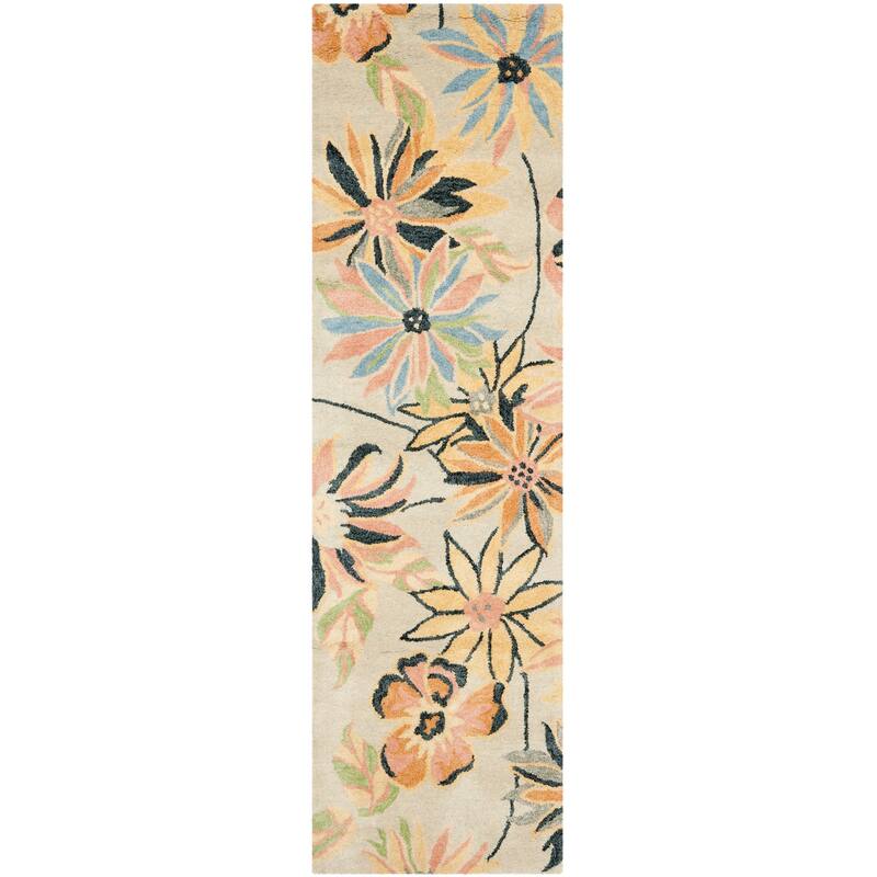 SAFAVIEH Handmade Blossom Friedolina Modern Floral Wool Rug