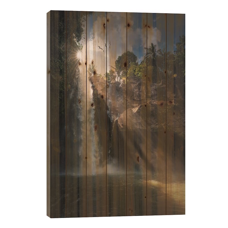 Blangsinga Print On Wood by Juan Pablo de Miguel - Multi-Color - 26x18x1.5