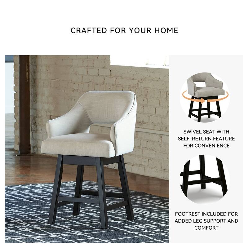 Signature Design by Ashley Tallenger Swivel Bar Stool (Set of 2)