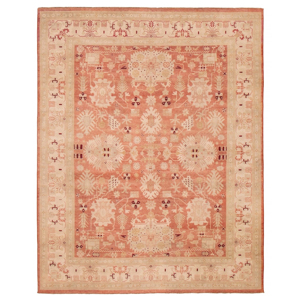 ECARPETGALLERY Hand-knotted Peshawar Finest Red Wool Rug - 7'11 x 10'0