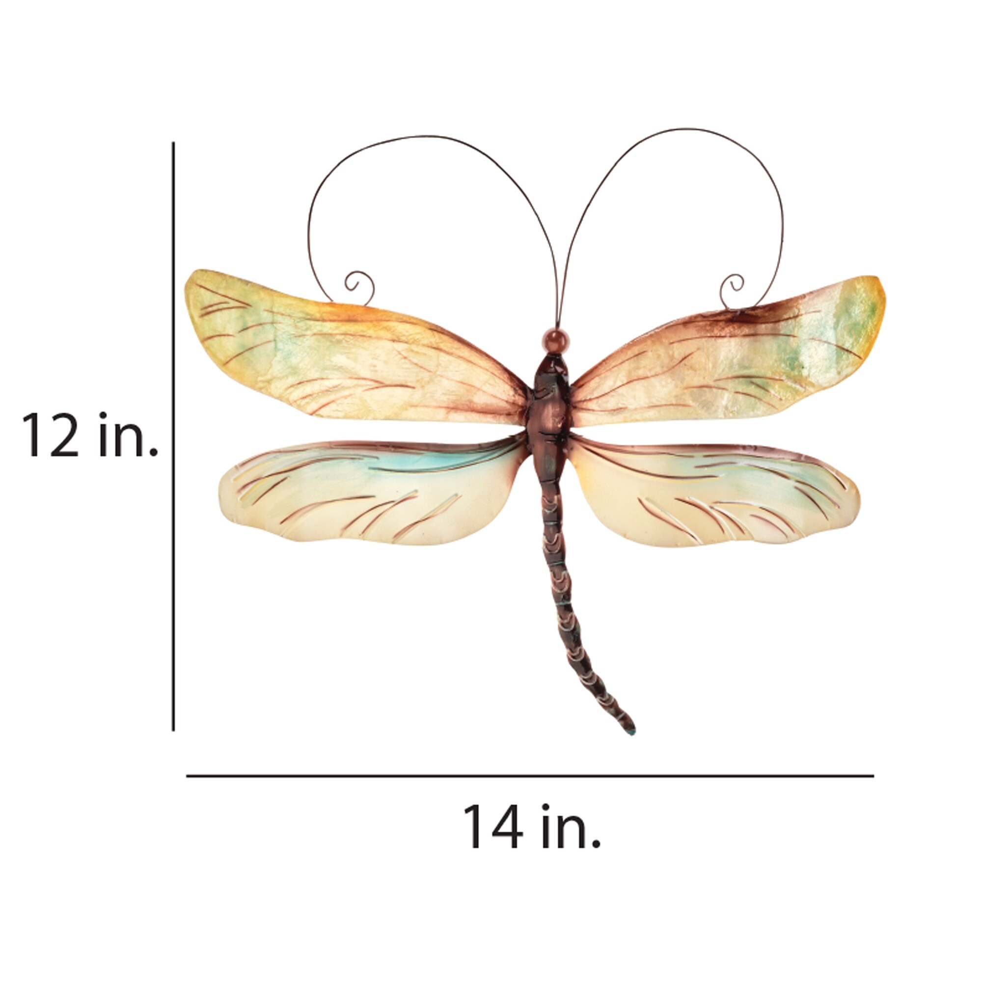 Shop Handmade Metal And Capiz Dragonfly Wall Decor Overstock
