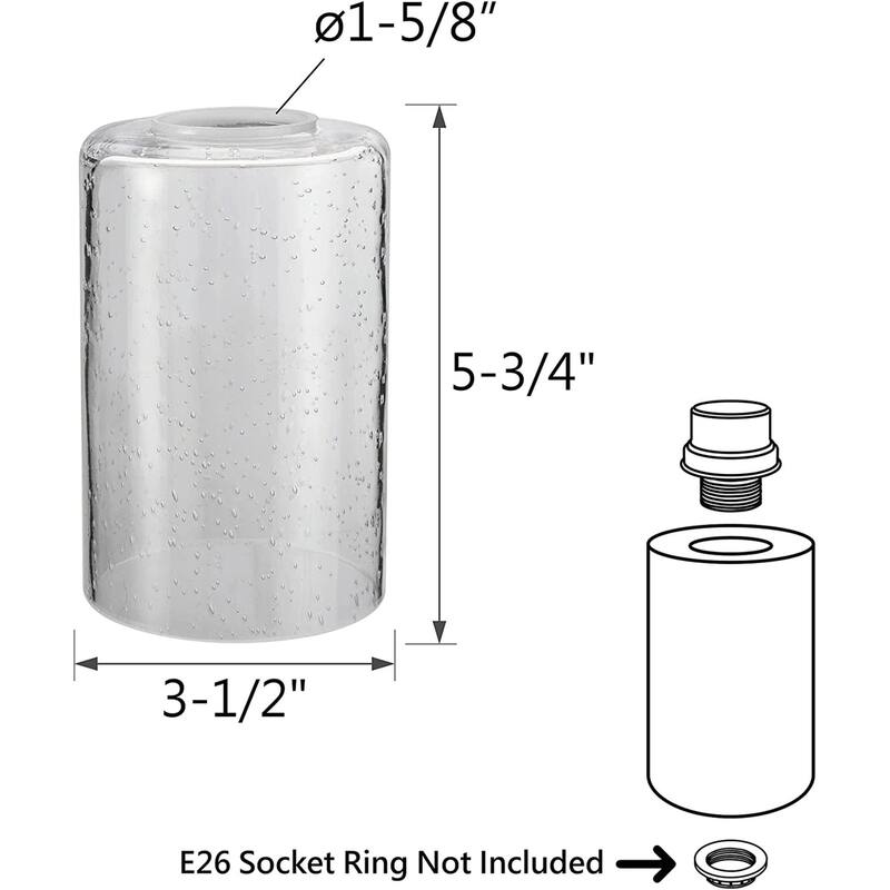 Replacement Clear Seeded Vanity Glass Shade,3 Pack. On Sale Bed