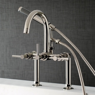 Concord 7-Inch Deck Mount Clawfoot Tub Faucet in Polished Nickel