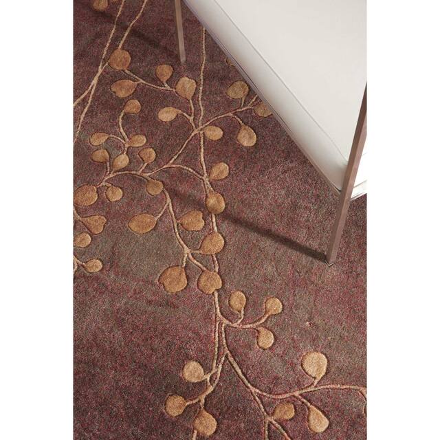 Copper Grove Oxford Floral Area Rug - Dark Brown - 2' x 2'9"