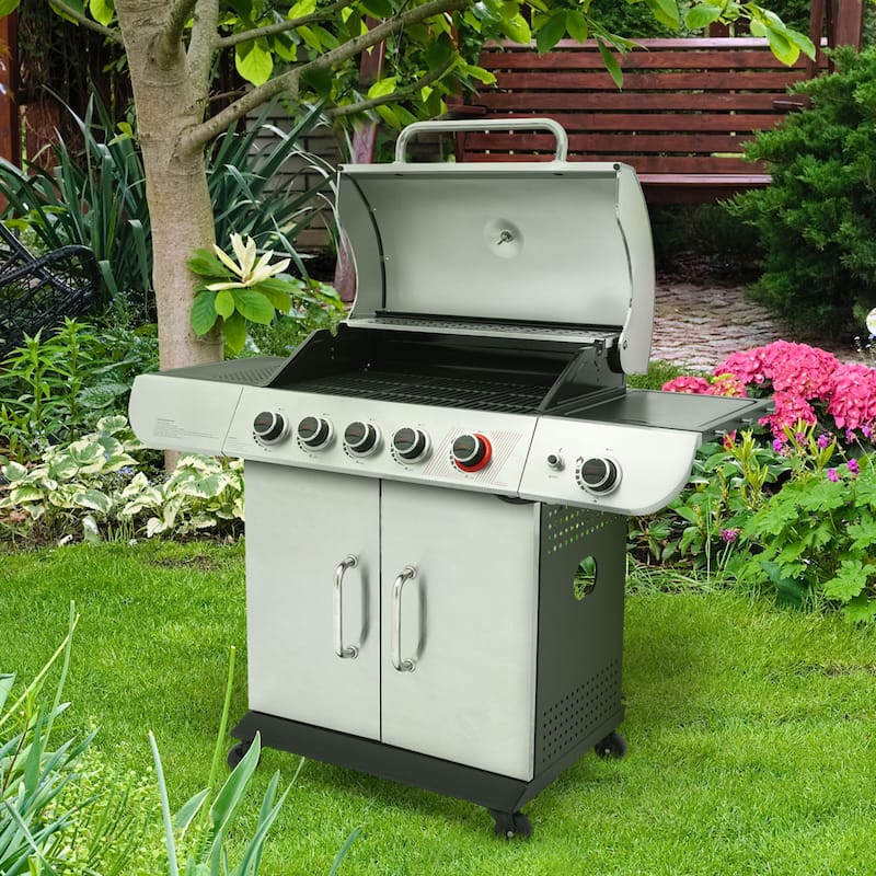 Royal Gourmet 5-Burner Gas Grill with Sear Burner and Side Burner