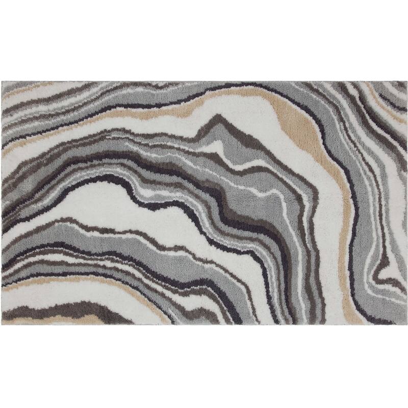 Mohawk Home Serpentine Bath Rug - 2' 3" x 3' 9" - Dove